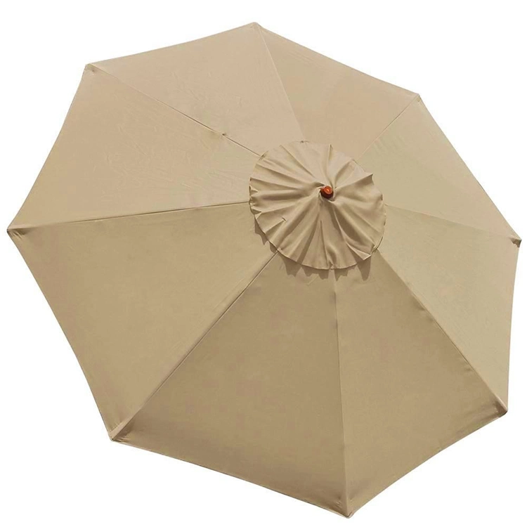 PVC Coated Fabric Sun Shade Outdoor Parasol Umbrella with Wood Frame