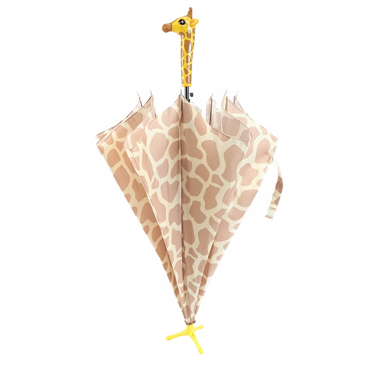 TP392 New Giraffe Head Straight Stand Umbrella Promotional Unique Gifts Items Ideas Womens Gift Rain Umbrella