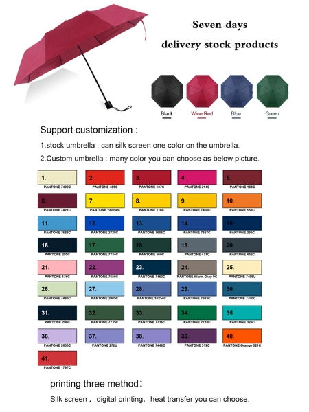 Cheap Manual Open Compact 3 Fold Umbrella Promotion