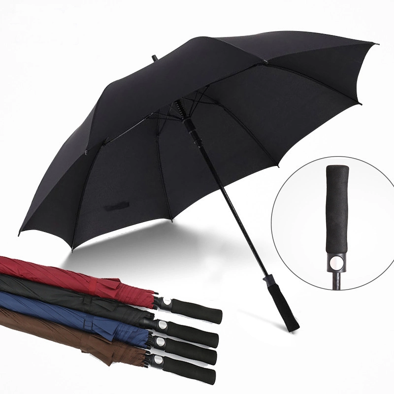 27 Inch 8 Panels Colorful Automatic Open Waterproof Straight Umbrellas Golf Umbrellas
