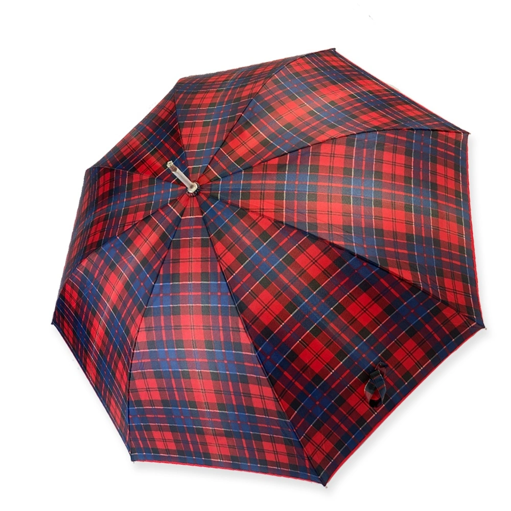 Check Custom Logo 27 Inch Hot Sale Aluminum Stick Golf Umbrella with Colorful EVA J Shape Handle for Rain