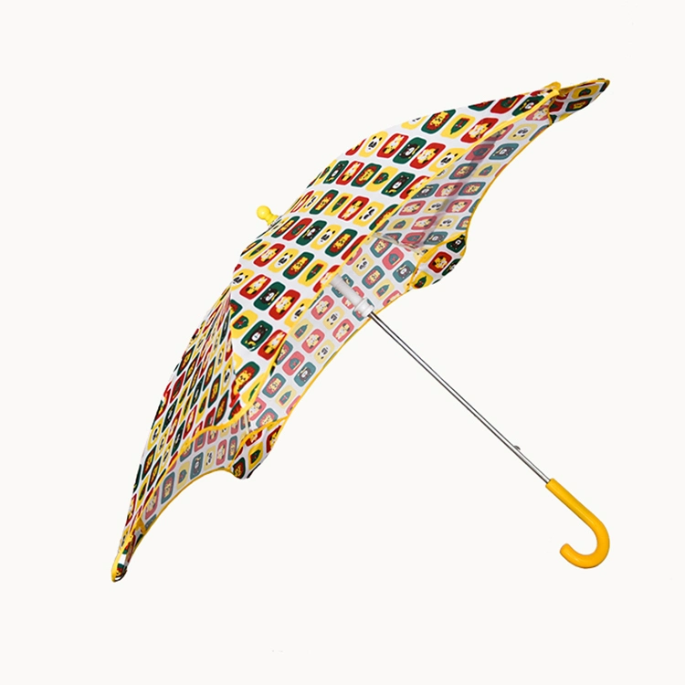 Factory Rain Sun Safety Open Unique Custom Logo Printing Advertising Promotional Flower Shape Kids Umbrella for Outdoor