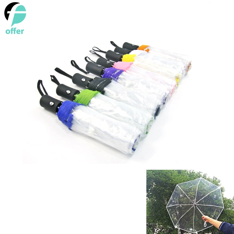 Large Auto Open and Windproof Clear Umbrella