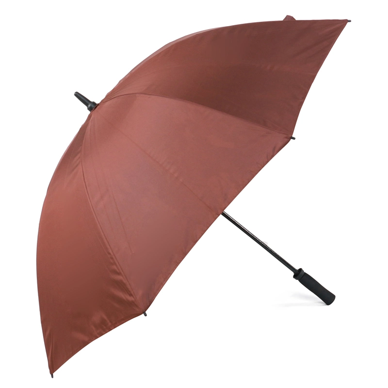 Wholesale Sublimation Blank Custom Outside Print Brown Rain Manual Big Golf Umbrella