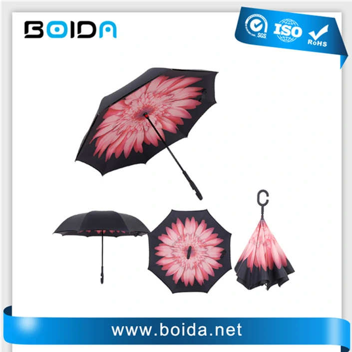 Automatic Pongee Rain Umbrellas/Fold Sun Outdoor Gift Umbrellas/Custom Promotion Golf Umbrella/Advertising Aluminum Straight Windproof Umbrella (T(UA32203)