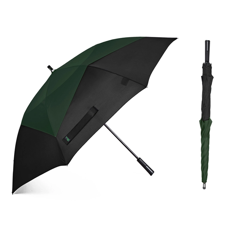 New Commercial High Quality Manufacturer Outdoor Gift Automatic Double Layer 60 Inch Sun Rain Golf Umbrella