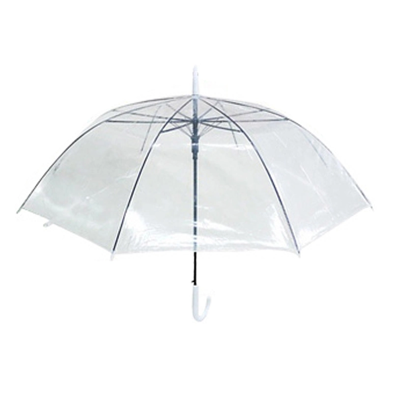 Promotion Logo Customized Eco Friendly Straight Clear Poe Clear Transparent Wholesale Cheap Umbrellas