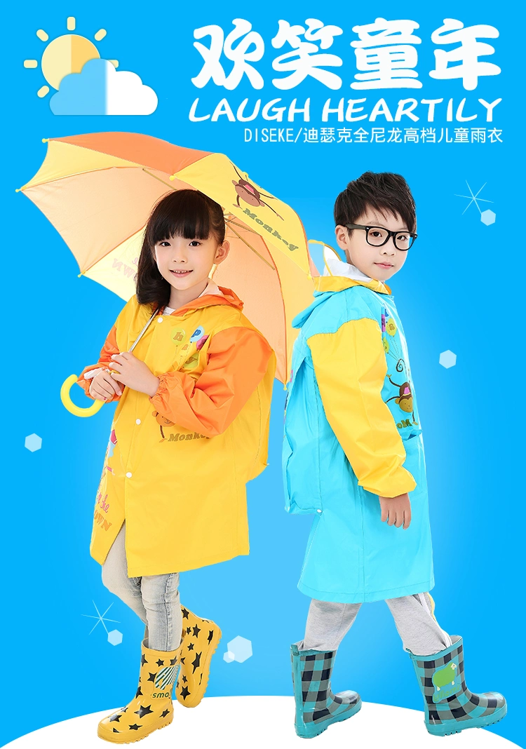 Toddler Kids Rabbit UFO Raincoat Yellow Duck Rabbit Hands Free Umbrella