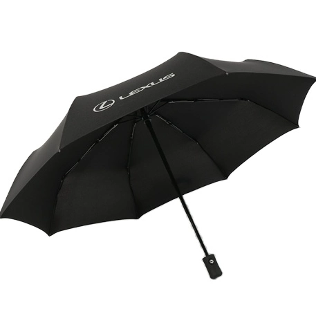 Factory OEM Logo Printing Advertising Promotion Car Windproof Compact Automatic 3 Fold Umbrella Waterproof Compact Full Auto Open and Close 3 Folding Umbrella