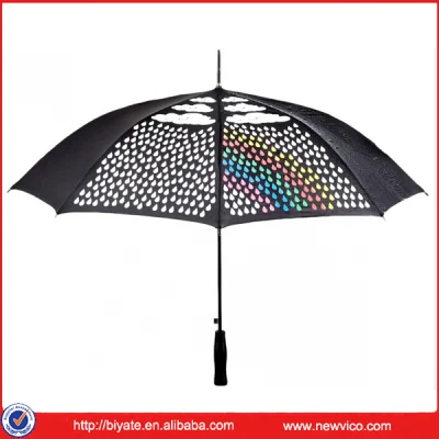 Manual Compact Poe Foldable Transparent Umbrella with DOT Printing