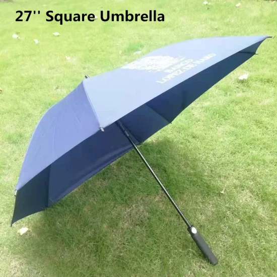 Factory Outdoor Promotional Windproof Customized 27′′ Rain Straight Golf Umbrella