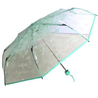 6 Rims Bubble Umbrella Clear Umbrellas Windproof Transparent Poe Fold Umbrella for Wedding Umbrella Suitable for Small Indoor and Outdoor Weddings