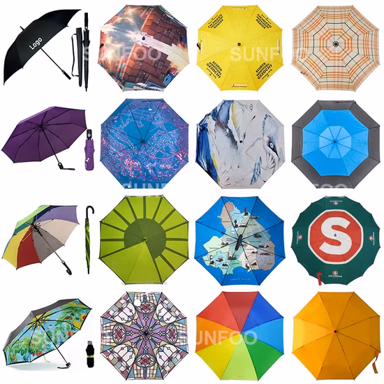 Wholesale Promotional Cheap Price Automatic Compact/Pocket Windproof Travel Rain Anti UV Sun Custom Printing Straight/Stick/Golf/Folding Umbrella for Gift