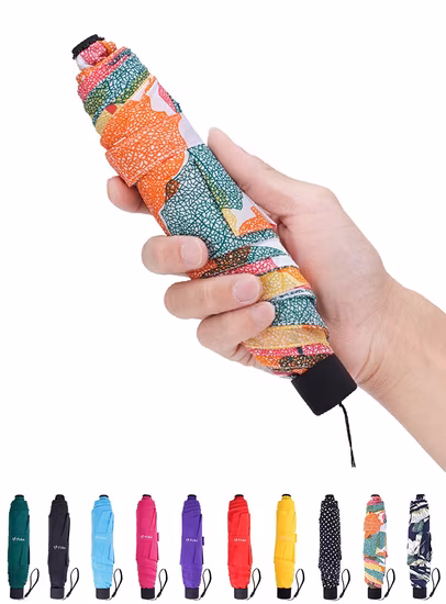 Small Mini Folding Umbrella, Travel Umbrellas, Pocket Umbrella, Gift Promotion Umbrella for Lady