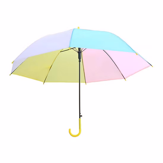 New Design Eco Friendly OEM Custom Straight PVC Poe Clear Transparent Umbrella for Kids Gift
